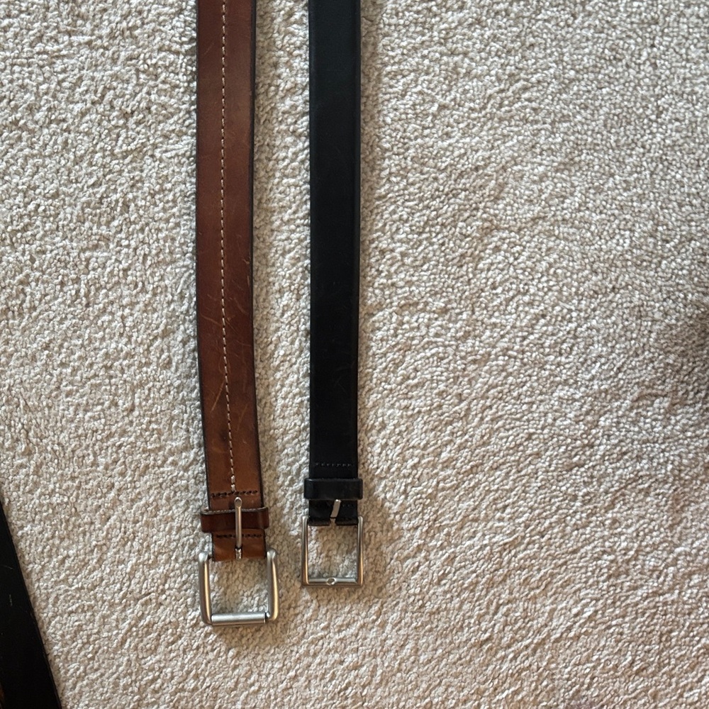 Eddie Bauer Dual-Tone Leather Belts - Brown and Black